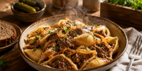 Макароны-ракушки с тушенкой: быстрый ужин без варки и лишней посуды